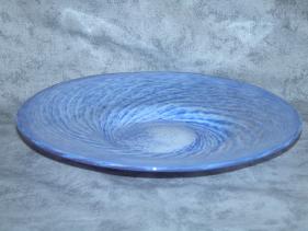 blue and white swirl plate