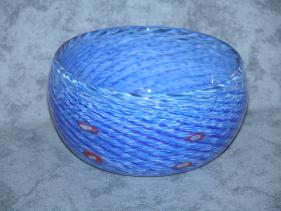 blue, white and murrini bowl