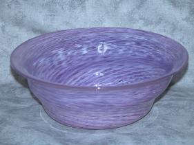 amethyst and white swirl bowl