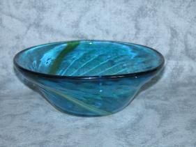 blue-green swirl bowl