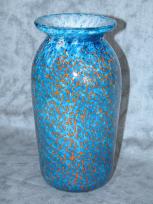 blue speckled vase