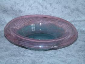 rose mix with turquoise shallow bowl