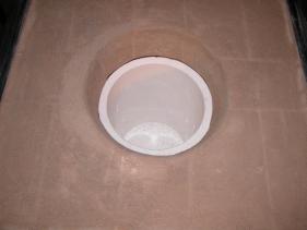 closeup of maintenance lid and crucible