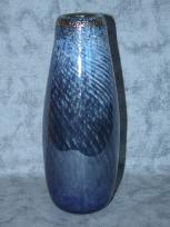 blue-lace silvery narrow vase