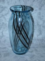 blue black cane vase