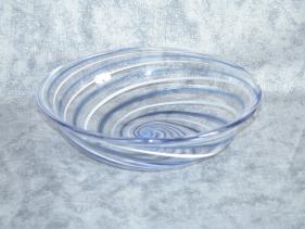 blue cane swirl bowl