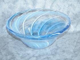 blue swirl bowl
