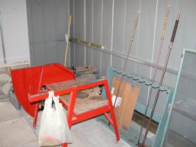 the new bench and pipe stand