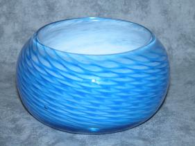 small blue netting bowl