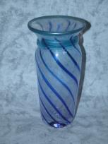 blue ribbon cane vase