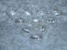 Clear with Silver Christmas Balls