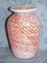 peachy white vase