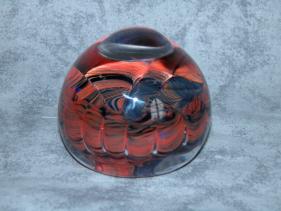 smaller red-blue swirl paperweight