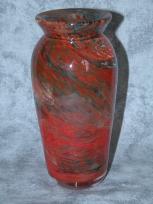smaller red-blue swirl vase