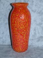 red and yellow tall vase