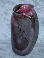 squished rose & black vase
